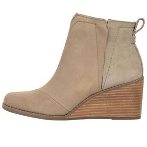 TOMS Womens Clare Boot Dune Nubuck Leather/Suede - 7 - Good Condition